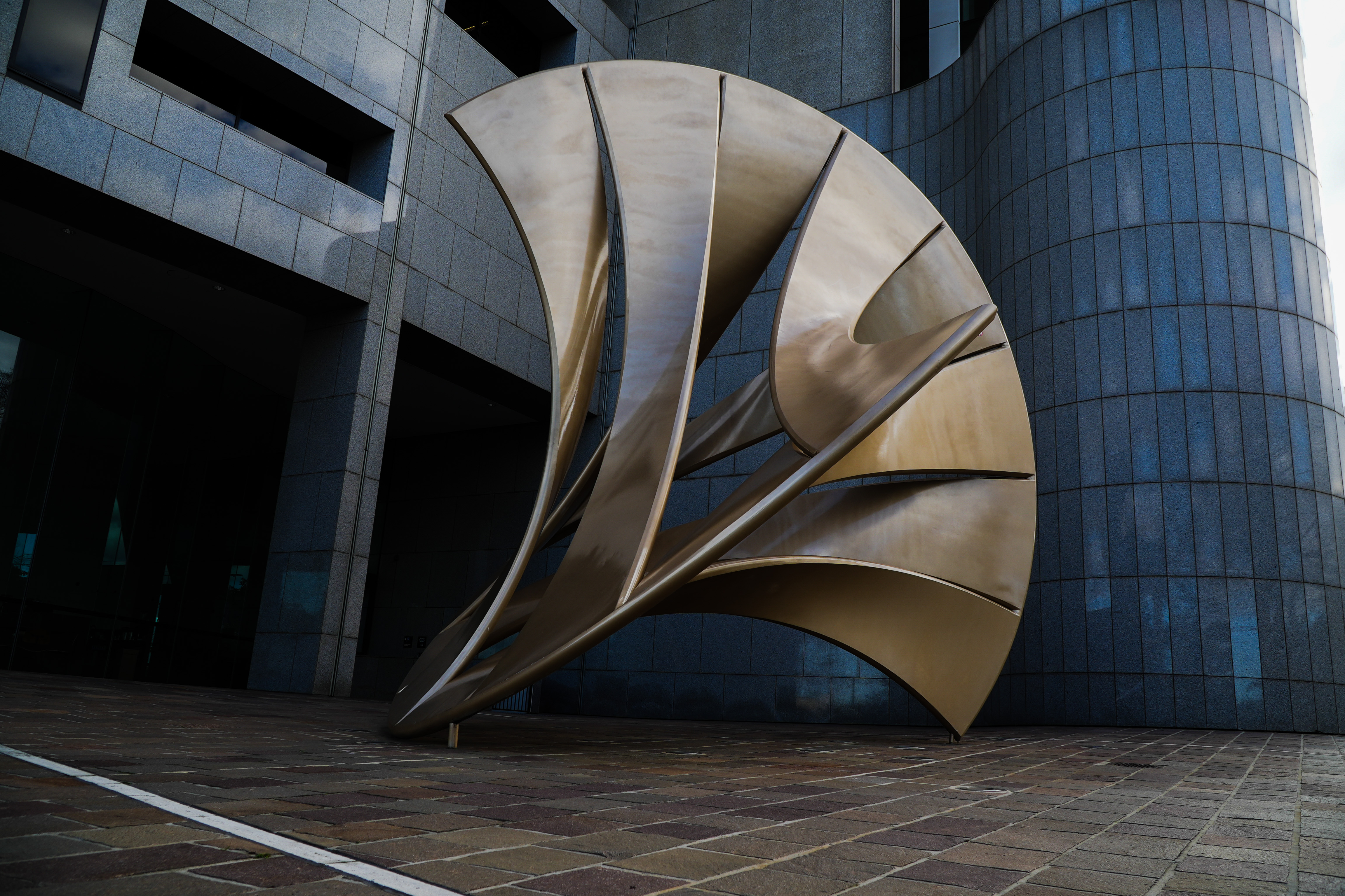 Golden statue, front of 1 Spring Street Melbourne